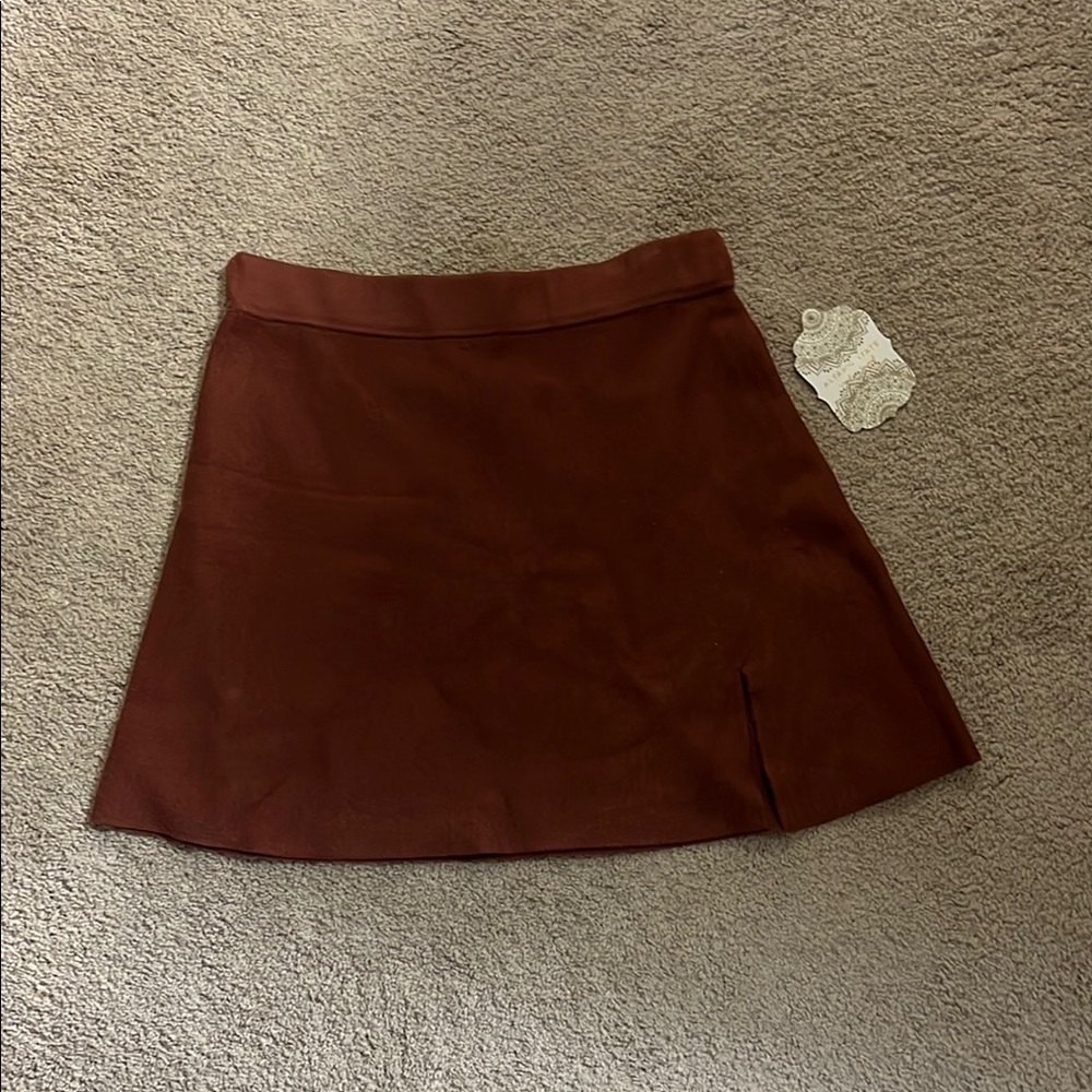 NWT Altar'd State Rich Brown Mini Skirt